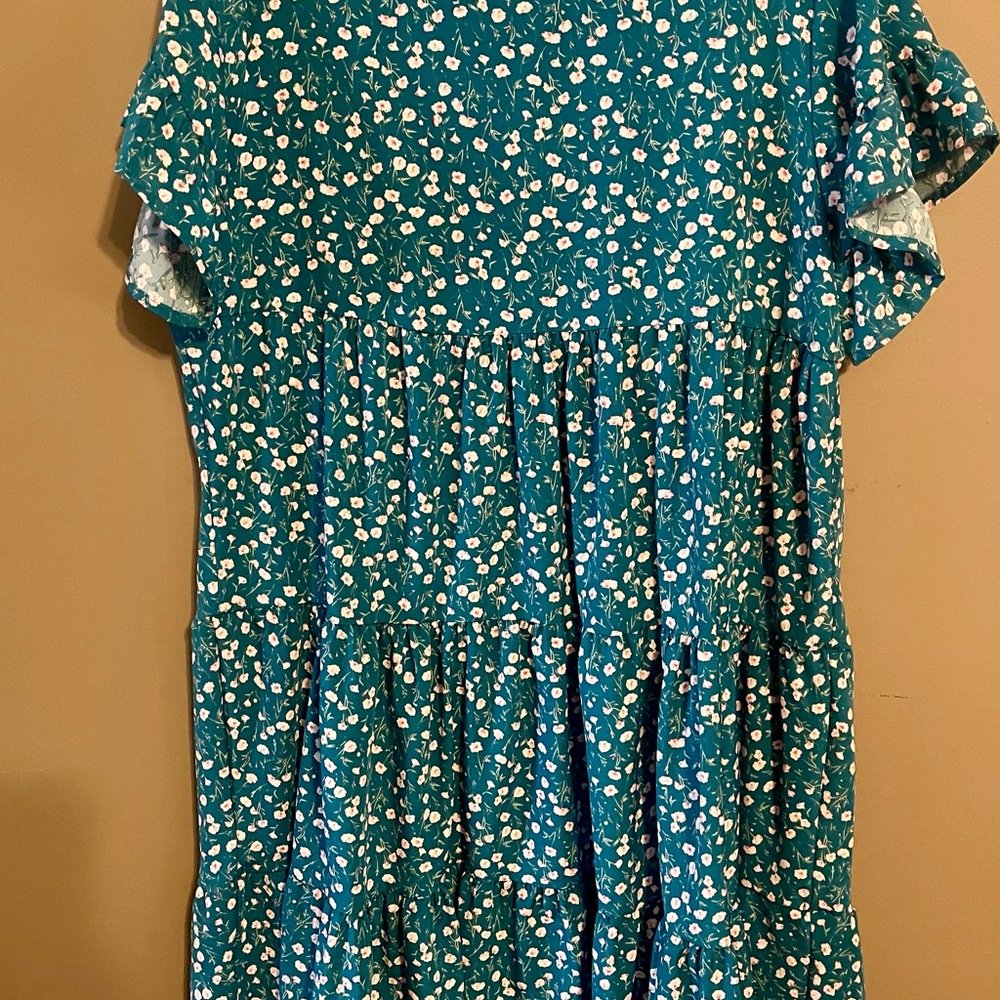Floral Teal Dress